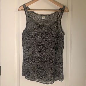 Black and White Batik-inspired Top